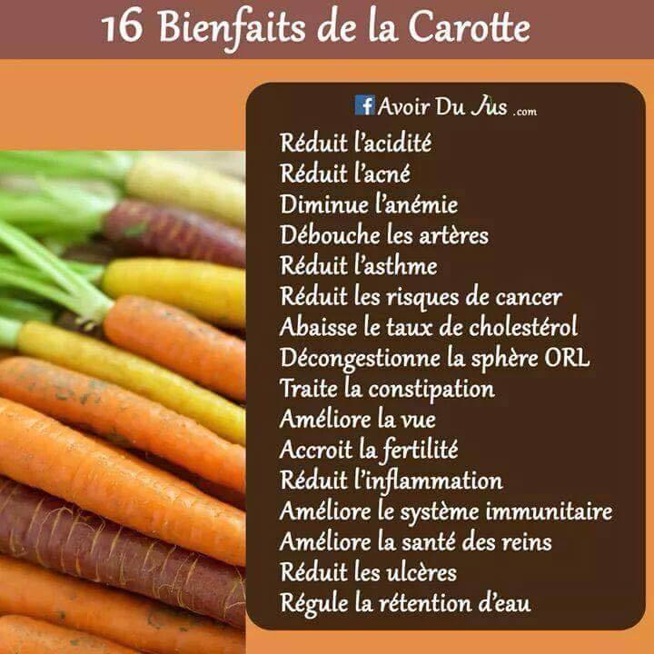 LES BIENFAITS DE LA CAROTTE