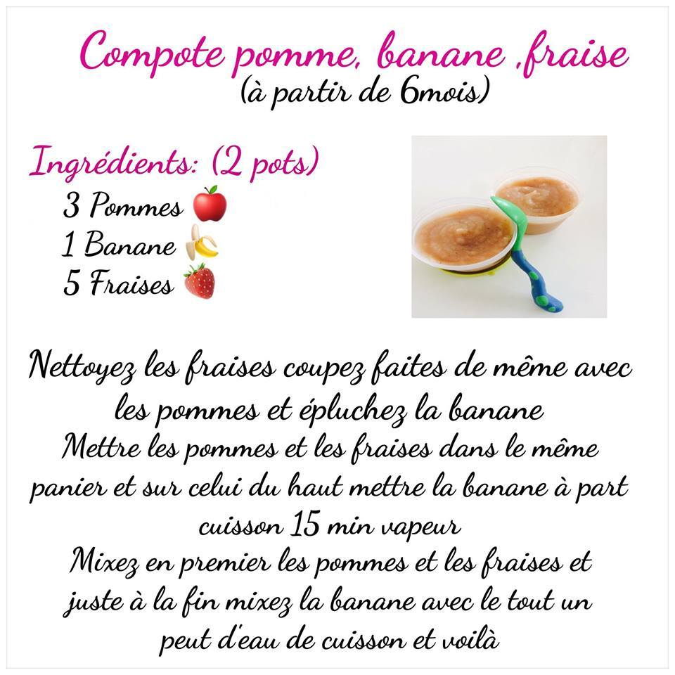 COMPOTE POMME BANANE FRAISE